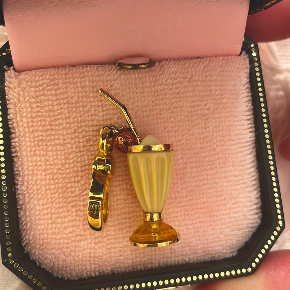 Juicy Couture pink milkshake ice cream soda charm YJRU0816 RARE NWT